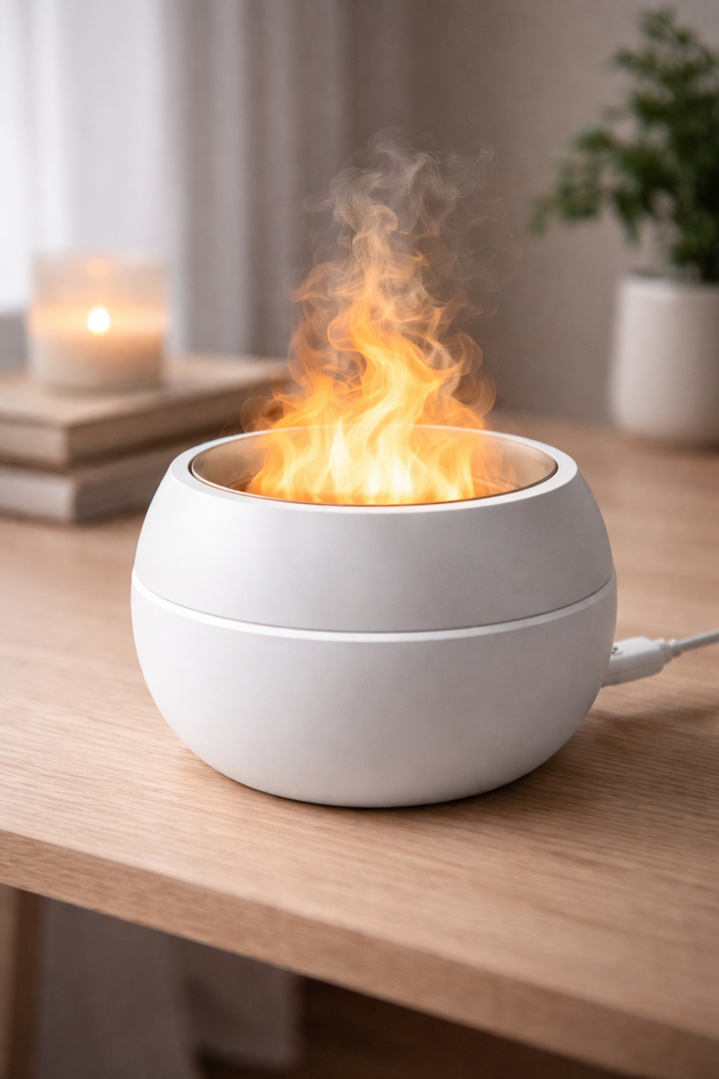 Flame Aroma Diffuser – Fire-Like Mis